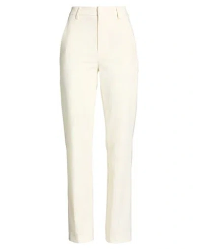 Dondup Woman Pants Cream Size 29 Polyester, Virgin Wool, Elastane In White