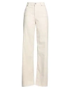 Dondup Woman Pants Cream Size 31 Cotton, Lyocell, Elastane In Milch