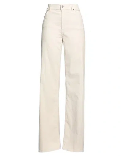 Dondup Woman Pants Cream Size 31 Cotton, Lyocell, Elastane In Milch