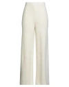 Dondup Woman Pants Off White Size 6 Wool, Polyamide, Viscose, Alpaca Wool, Cashmere In White