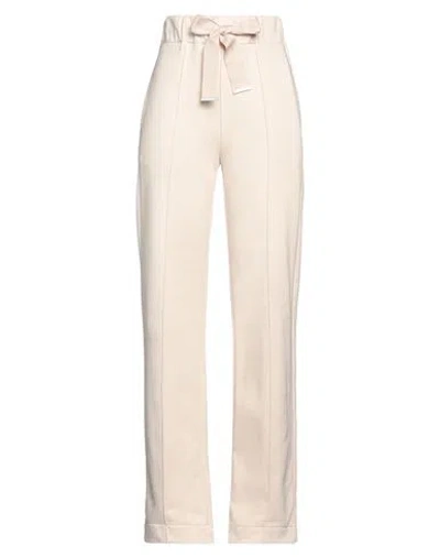 Dondup Woman Pants Cream Size L Cotton, Polyester