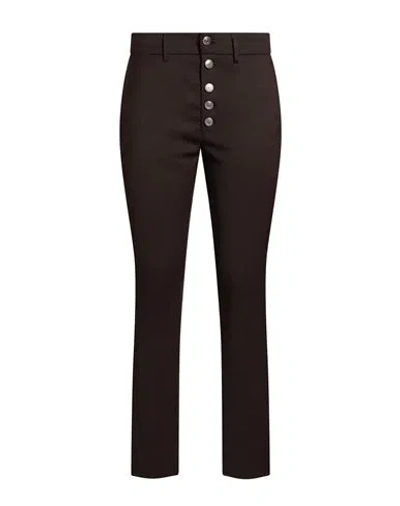 Dondup Woman Pants Dark Brown Size 25 Polyester, Virgin Wool, Viscose, Elastane