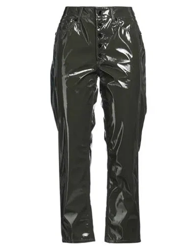 Dondup Woman Pants Dark Green Size 28 Polyurethane Resin