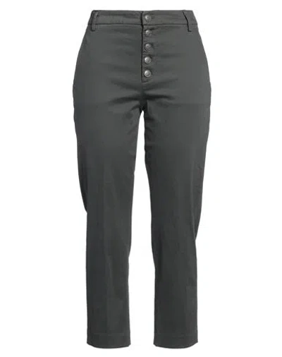Dondup Woman Pants Dark Green Size 28 Cotton, Elastane
