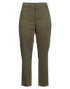 Dondup Woman Pants Dark Green Size 4 Cotton, Elastane