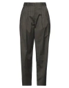 Dondup Woman Pants Dark Green Size 6 Cotton, Polyester, Virgin Wool, Elastane In Green