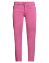 Dondup Woman Pants Fuchsia Size 32 Cotton, Elastomultiester, Elastane In Pink