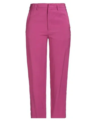 Dondup Woman Pants Fuchsia Size 6 Viscose, Polyester In Purple