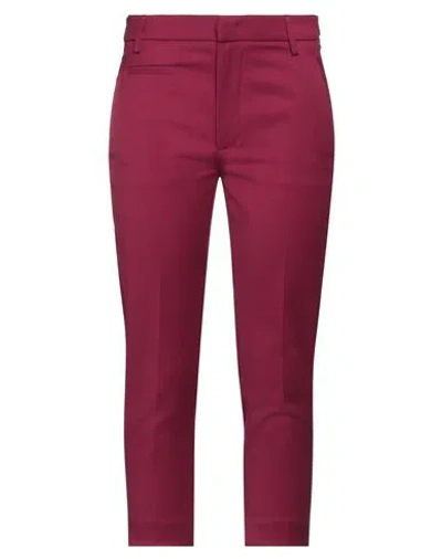 Dondup Woman Pants Garnet Size 2 Polyester, Viscose, Elastane In Red