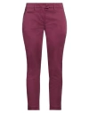 Dondup Woman Pants Garnet Size 28 Cotton, Elastane In Red