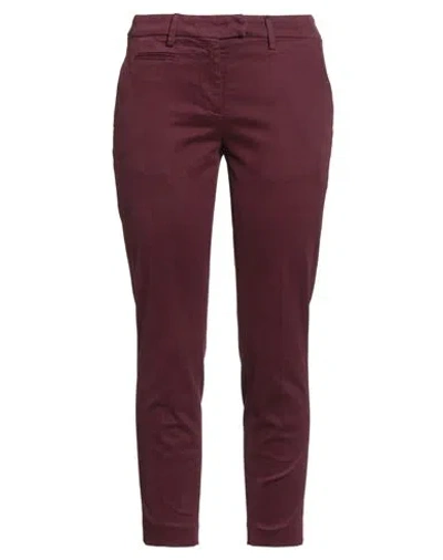 DONDUP DONDUP WOMAN PANTS GARNET SIZE 29 COTTON, ELASTANE