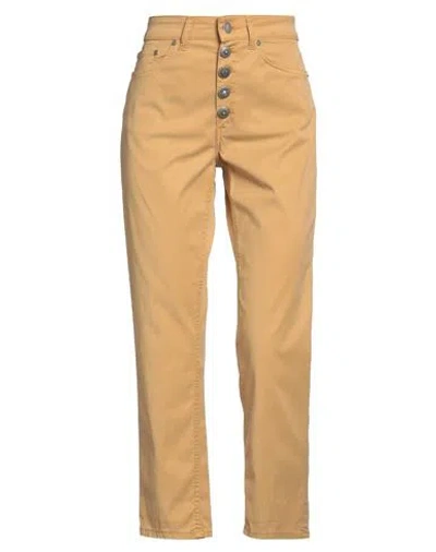 Dondup Woman Pants Gold Size 24 Lyocell, Cotton, Elastane