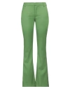 Dondup Woman Pants Green Size 26 Virgin Wool, Elastane