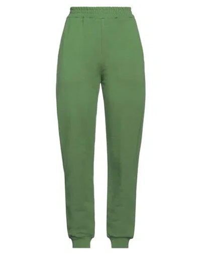 Dondup Woman Pants Green Size M Cotton, Elastane