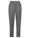 Dondup Woman Pants Grey Size 10 Polyester, Virgin Wool In Grey