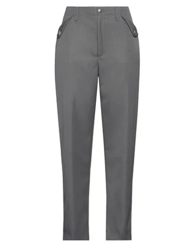 Dondup Woman Pants Grey Size 10 Polyester, Virgin Wool In Gray