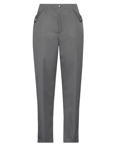 Dondup Woman Pants Grey Size 10 Polyester, Virgin Wool
