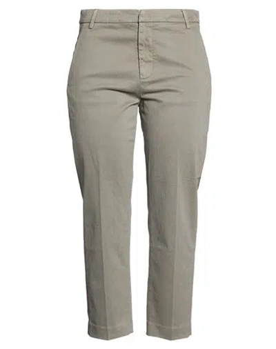 Dondup Woman Pants Grey Size 24 Cotton, Elastane