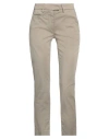 Dondup Woman Pants Khaki Size 28 Cotton, Lyocell, Elastane In Grey