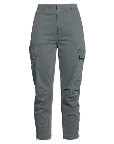 Dondup Woman Pants Grey Size 28 Cotton, Elastane
