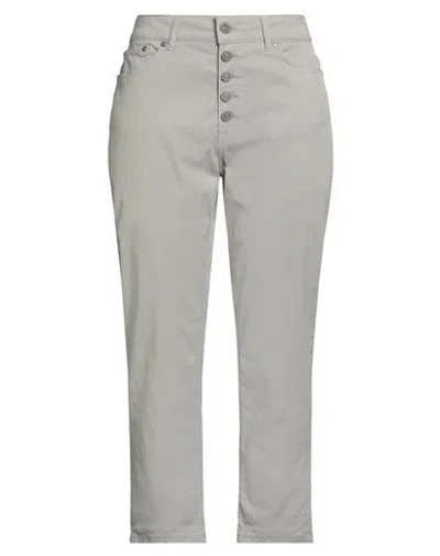 Dondup Woman Jeans Light Grey Size 30 Cotton In Gray