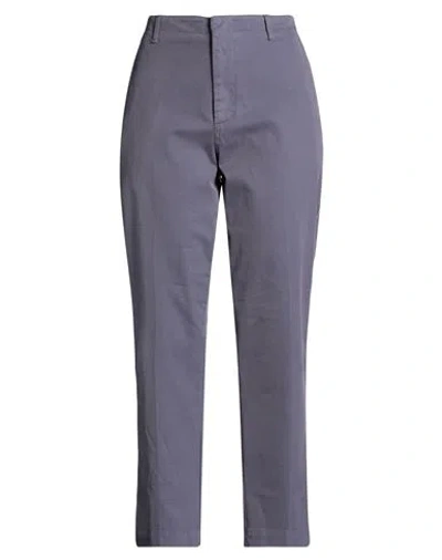 Dondup Woman Pants Grey Size 30 Cotton, Polyamide, Elastane In Blue