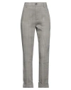 Dondup Woman Pants Taupe Size 30 Viscose, Linen, Elastane In Grey