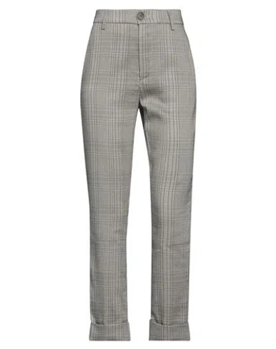 Dondup Woman Pants Taupe Size 30 Viscose, Linen, Elastane In Grey