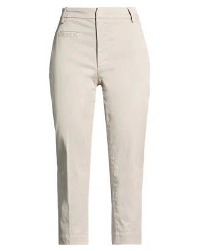 Dondup Woman Pants Grey Size 4 Cotton, Elastane In Neutral