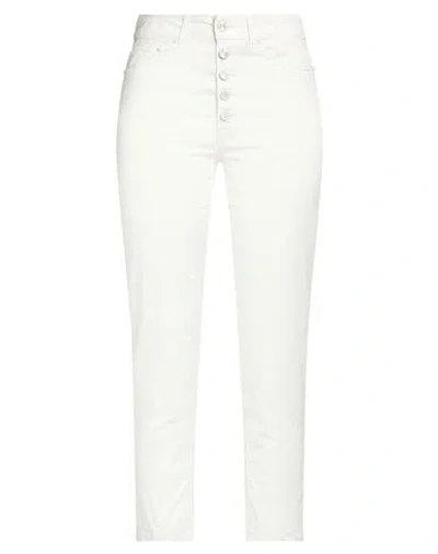 DONDUP DONDUP WOMAN PANTS IVORY SIZE 29 LYOCELL, COTTON, ELASTANE
