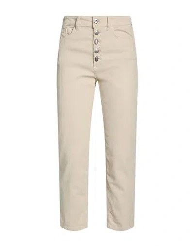 Dondup Woman Pants Ivory Size 25 Cotton, Lyocell, Elastane In Multi