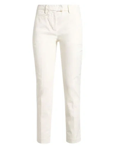 Dondup Woman Pants Ivory Size 27 Cotton, Elastane In White