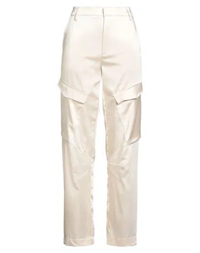 DONDUP DONDUP WOMAN PANTS IVORY SIZE 27 POLYESTER, ELASTANE