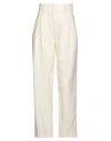 Dondup Woman Pants Beige Size 4 Polyester, Viscose, Elastane In White