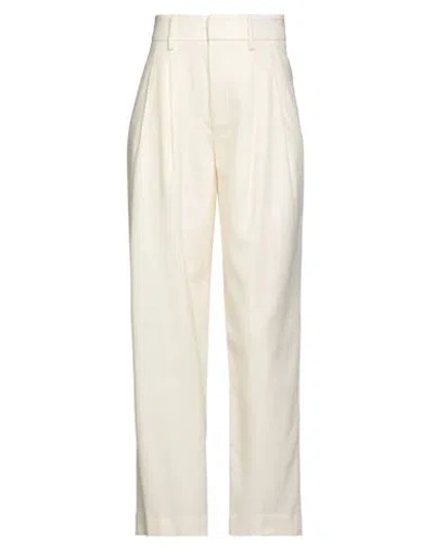 DONDUP DONDUP WOMAN PANTS IVORY SIZE 27 VIRGIN WOOL, ELASTANE