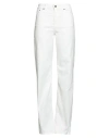 Dondup Woman Pants White Size 28 Cotton, Lyocell, Elastane