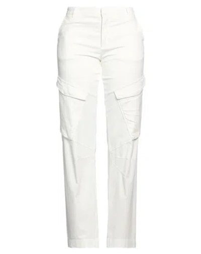 Dondup Woman Pants Ivory Size 28 Cotton, Lyocell, Elastane In White