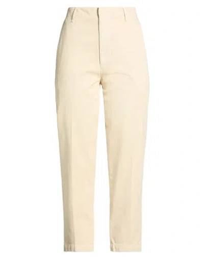 Dondup Woman Pants Ivory Size 28 Cotton In White