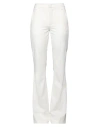 Dondup Woman Pants Ivory Size 25 Virgin Wool, Elastane In White