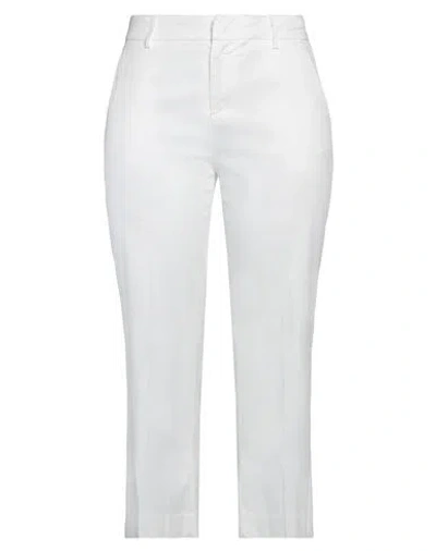 Dondup Woman Pants Ivory Size 29 Lyocell, Cotton, Elastane In White