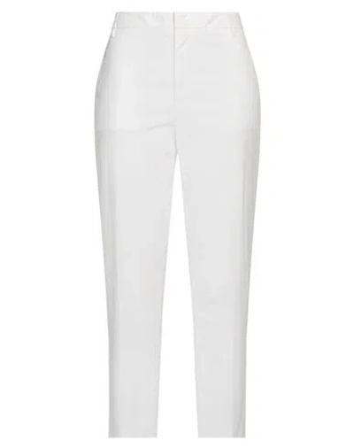 DONDUP DONDUP WOMAN PANTS IVORY SIZE 30 COTTON, ELASTANE