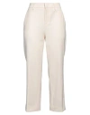 Dondup Woman Pants Ivory Size 29 Polyester, Virgin Wool, Elastane In White