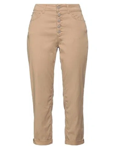 Dondup Woman Pants Khaki Size 26 Lyocell, Cotton, Elastane In Beige