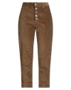 Dondup Woman Pants Khaki Size 28 Cotton, Elastane In Brown