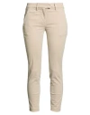 Dondup Woman Pants Khaki Size 28 Cotton, Elastane In Neutral