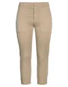 Dondup Woman Pants Khaki Size 29 Cotton, Elastane In Beige