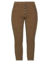 Dondup Woman Pants Khaki Size 28 Cotton, Lyocell, Elastane In Beige