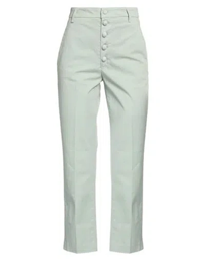 Dondup Woman Pants Light Green Size 29 Cotton, Elastane