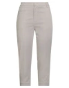 Dondup Woman Pants Light Grey Size 10 Cotton, Lyocell, Elastane In White