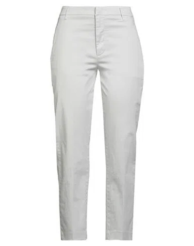Dondup Woman Pants Light Grey Size 25 Cotton, Elastane In Gray